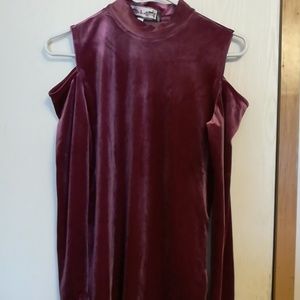 Burgundy velvet top
